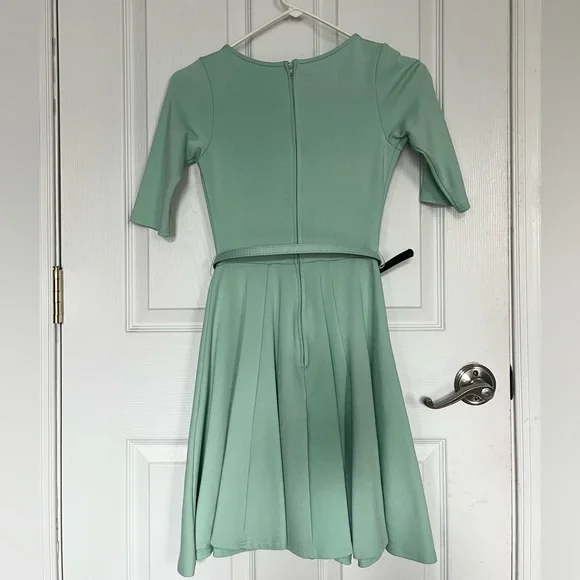 Unique Vintage Mint Green Fit-and-Flare Dress - Picture 3 of 7